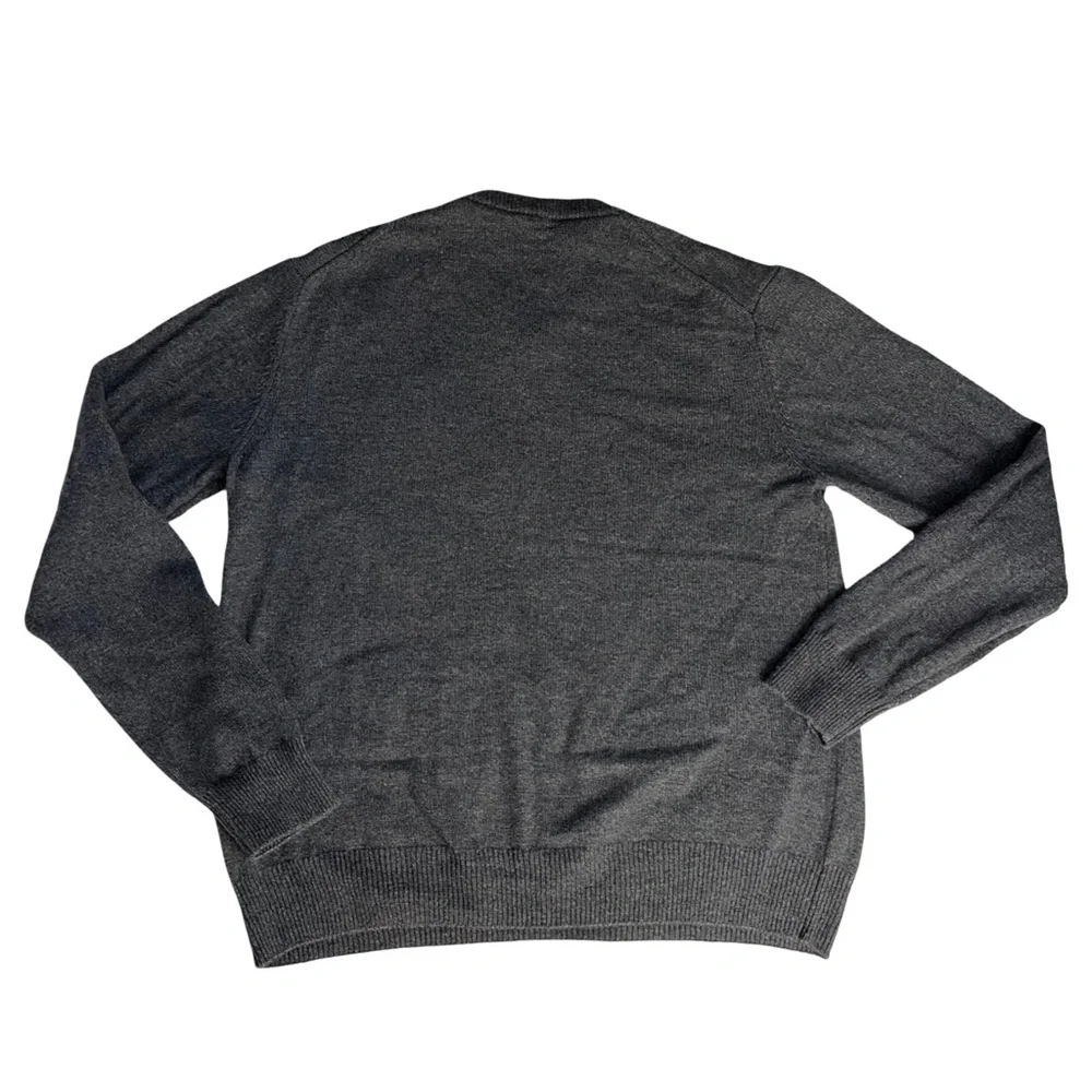 Boden Gray V-Neck Wool Sweater